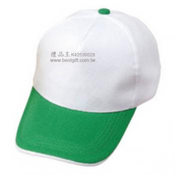 網眼排汗廣告帽(白/綠/白)