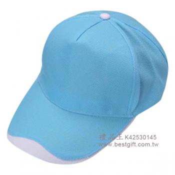 透氣廣告網眼帽(水藍/白) 